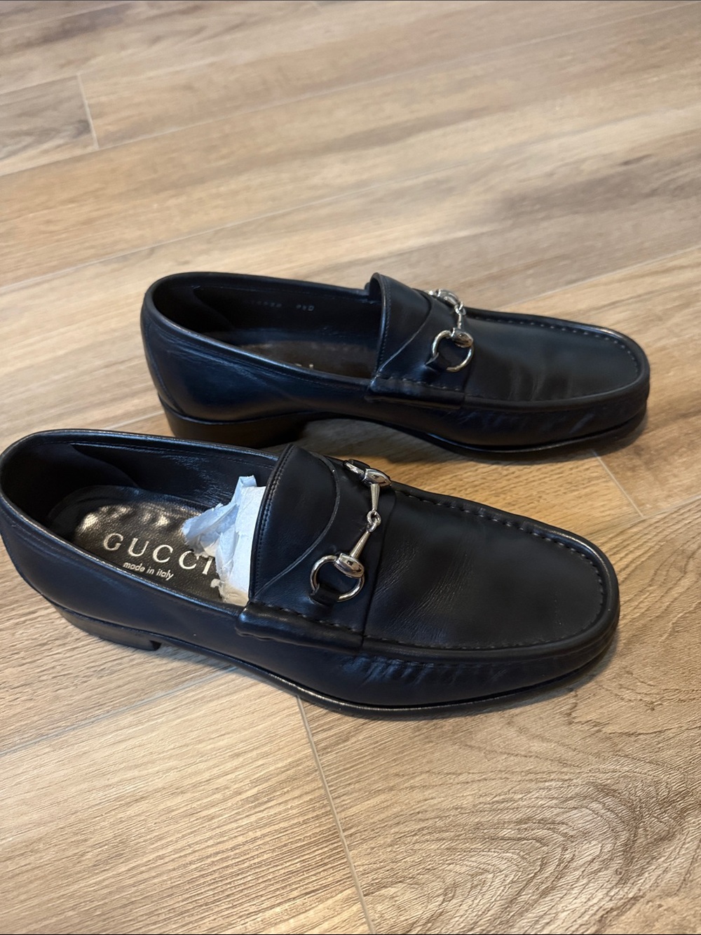 Gucci Black Leather Horsebit Slip-On Loafers - Picture 3 of 12
